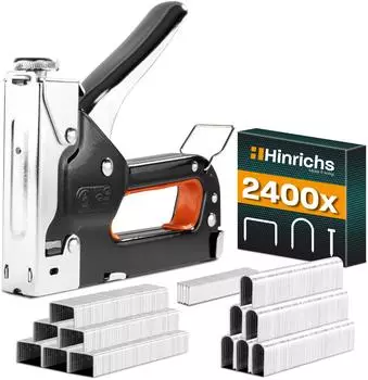 Hinrichs Handtacker Set 3-in-1 mit 1600 Klammern & 800 Nägeln (1456)