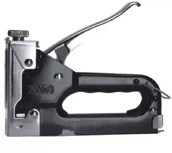 Dedra Polster-Tacker Vollmetall, Klammerl&auml;nge 4-14mm, einstellbare Schlagkraft (11Z002)