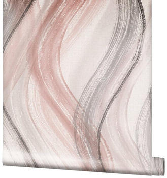 Marburg Tapeten Wellenoptik lichtbeständig und restlos abziehbar rosa/grau/beige (53574009-0)