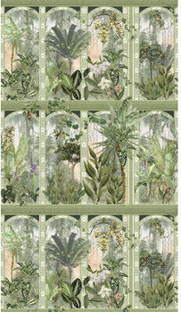 Livingwalls The Wall II Dschungel Fenster Grün 3-tlg. 159 x 280 cm (39315-1)