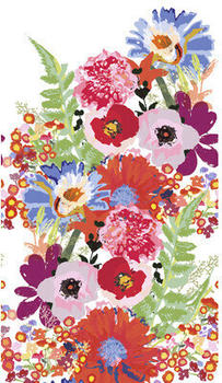 Livingwalls The Wall II Gezeichnete Blumen Rot Bunt 3-tlg. 159 x 280 cm (39207-1)