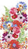 Livingwalls The Wall II Gezeichnete Blumen Rot Bunt 3-tlg. 159 x 280 cm (39207-1)