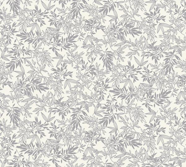 Livingwalls 39028-1 Attractive 2 Blättermotiv grau-weiß glänzend