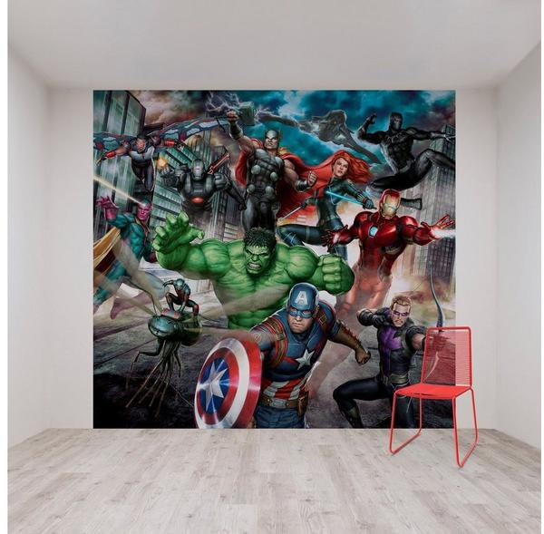 Marvel 111391 Kids@Home Marvel Avengers 6-tlg. 300 x 280 cm