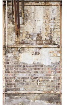 Livingwalls 39253-1 The Wall II Ziegelsteinwand verputzt Rost Braun Grau 3-tlg. 159 x 280 cm
