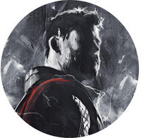 Komar Fototapete "Vlies selbstklebend - Avengers Painting Thor - Gr&ouml;&szlig;e 125 x 125