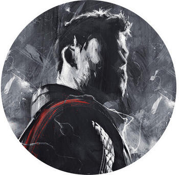 Komar Dots Fototapete rund Avengers Paint Thor
