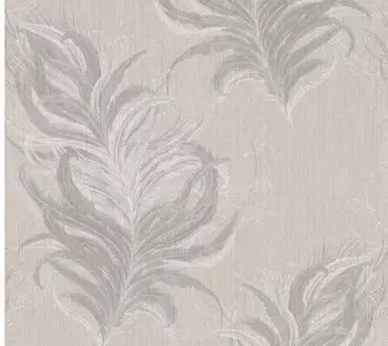Livingwalls Mata Hari Federn beige grau (38009-2)