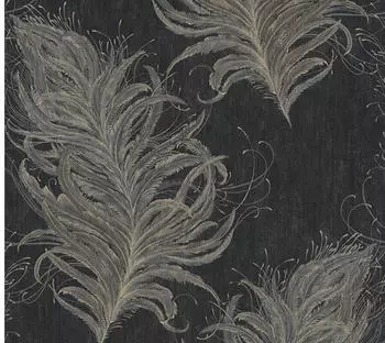 Livingwalls Mata Hari Federn schwarz (38009-4)