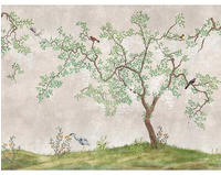 living walls Fototapete "The Wall" Wald asiatisch glatt Fototapete Landhaus Tapete