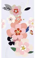 living walls Fototapete "Fototapete Blumen" gemustert matt neutral glatt