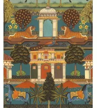 Rasch Indian Style Häuser bunt (746211)