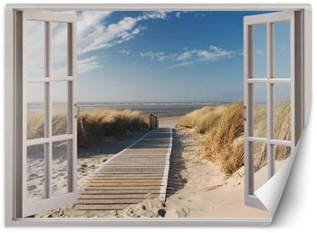 Feeby Fototapete Fensterblick Abstieg zum Strand 280x200