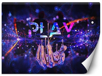 Feeby Fototapete für den Spielerraum Neonzeichen für Play 400x280