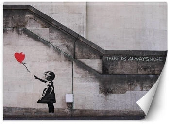 Feeby Fototapete Banksy Mädchen mit Luftballon Graffiti 300x210