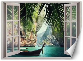 Feeby Fototapete Fensterblick Tropische Paradies Bucht 280x200