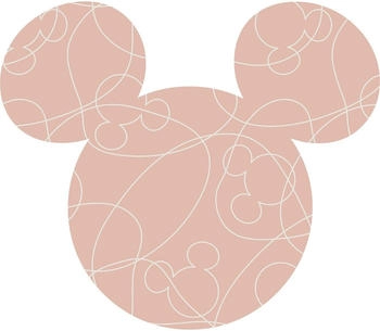 Komar Dots Fototapete rund Disney Mickey Head Knotted (128 cm, Selbstklebend)