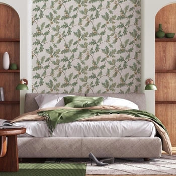 Marburg Tapeten Oak Delight gepr&auml;gt floral grau gr&uuml;n