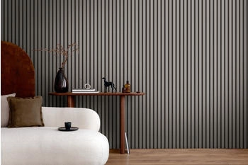 Livingwalls 50 Jahre AS Holzpaneele grau schwarz