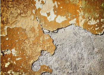 mayddle Betonwand Industrial Vintage Orange Grau 3,50 x 2,55 m