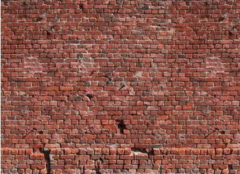 mayddle Steinwand Klinker Industrial Vintage Rot 3,50 x 2,55 m