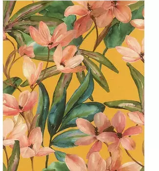 Rasch Magnolia Gelb/Gr&uuml;n/Rosa Floral 6 x 0,53 m