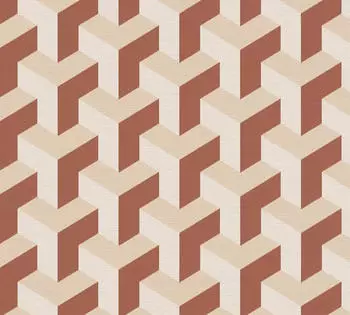 Livingwalls Daniel Hechter 7 3D-Grafik Creme-Rot-Gold Grafisch 10,05 x 0,53 m