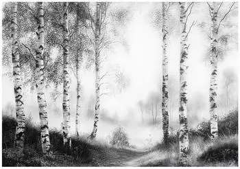Wallarena Grau Papier Baum/Pflanze/Natur Rechteckig 350x250 cm FSC 100% & Wandverkleidungen Fototapeten (800000981751)
