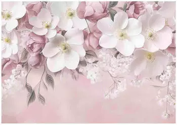 Wallarena Vlies Blumen 200x140 cm Fototapeten für Wohnzimmer Schlafzimmer Wandtapete 3D Effektinkl. Kleister Natur Rosa Botanisch (15673VX4)