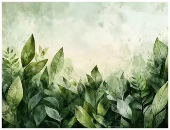 Wallarena Gr&uuml;n Papier Baum/Pflanze/Natur Rechteckig 300x210 cm FSC 100% & Wandverkleidungen Fototapeten (800000894057)