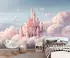 Wallarena Vlies Kinderzimmer 350x250 cm Kinderzimmer Fototapeten für Kinder Mädchen Kinderzimmertapete Landschaft Wolken Schloss Dreamy (15928VX7)