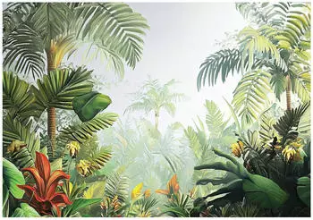 Wallarena Gr&uuml;n Papier Baum/Pflanze/Natur Rechteckig 300x210 cm FSC 100% & Wandverkleidungen Fototapeten (800001020246)