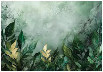 Wallarena Vlies Bl&auml;tter 300x210 cm Fototapeten f&uuml;r Wohnzimmer Schlafzimmer Wandtapete 3D Effektinkl. Kleister Natur tropisch botanisch gr&uuml;n (15457VX6)