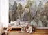 Wallarena Vlies Blätter 350x250 cm Fototapeten für Wohnzimmer Schlafzimmer Wandtapete 3D Effektinkl. Kleister Boho Gold Grau Abstrakt (15725VX7)