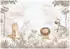 Wallarena Vlies Kinderzimmer 200x140 cm Dschungel Fototapeten für Kinder Mädchen & Jungen Kinderzimmertapete Tropische Tiere Beige (15953VX4)