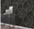 Erismann VVlies Design Blätter Motiv Floral grau schwarz gold glanz 10402-15 Spotlight 2