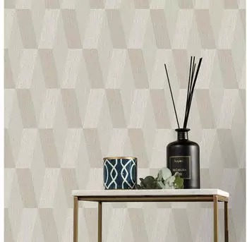 Kayori Graham & Brown Sand Papier Kunststoff Grafikmuster Rechteckig 52x1000 cm FSC Mix & Wandverkleidungen Vliestapeten (800000886812)