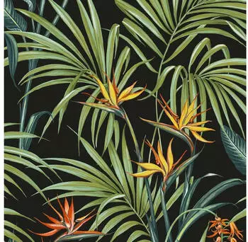 Superfresco Easy Strelitzia Bl&auml;tter gemustert FSC zertifiziert mit lebhaftem Druck 10 Meter L&auml;nge bunt (17927805)