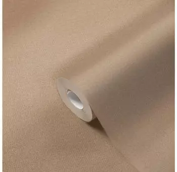 Bricoflor A.S. Cr&eacute;ation Uni Beige braun Nara 387443 Einfarbig 10,05 m x 0,53 m Made in Germany