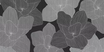 Livingwalls Walls by Patel 3 "Secret Place 1" Fototapete Vlies Blumen, grau/wei&szlig;/schwarz (97556835-0)
