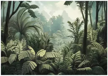 Wallarena Gr&uuml;n Papier Baum/Pflanze/Natur Rechteckig 250x175 cm FSC 100% & Wandverkleidungen Fototapeten (800000981736)