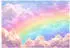 Wallarena Vlies Kinderzimmer 150x105 cm Regenbogen Fototapeten für Kinder Mädchen Kinderzimmertapete Wolken Himmel (15529VX3)