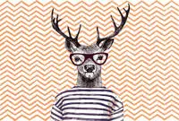 Architects Paper Fototapete "Atelier 47 Modern Deer 3" abstrakt glatt Vlies,...