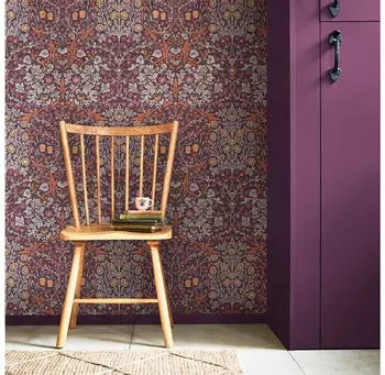 William Morris at Home Graham & Brown Lila Papier Kunststoff Floral Baum/Pflanze/Natur Rechteckig 52x1000 cm FSC Mix & Wandverkleidungen Vliestapeten (800000887062)