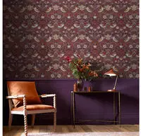 WILLIAM MORRIS AT HOME Vliestapete "Strawberry Thief" Retro texturiert Design Tapeten