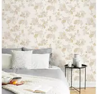 Superfresco Easy Vliestapete "Kimono Weiss/Gold 10mx52cm" nat&uuml;rlich glatt...