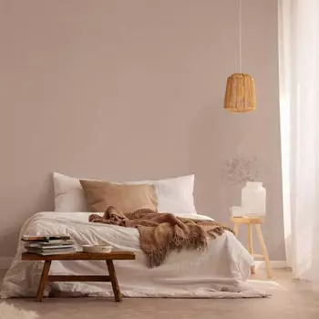 Bricoflor A.S. Cr&eacute;ation Stoffoptik Braun Nachhaltig Natural Living 386662 Uni 10,05x0,53m Made in Germany