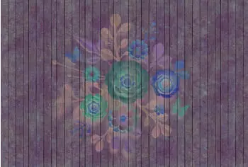 Livingwalls Walls by Patel 2 Spray Bouquet 1 Fototapete Vlies, Blau/Lila (DD122891)