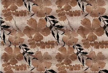 Livingwalls Walls by Patel 3 Odessa 2 Blumen Fototapete Vlies 4m x 2,7m beige, braun (57448359-0)