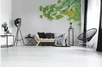 A.S. Cr&eacute;ation Vliestapete "Ginkgo-Tapete Zweige Hellgr&uuml;n Wei&szlig; Naturmotiv"